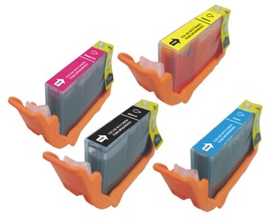 4 Canon CLI-521+ 520  ink cartridge compatibles Multipack